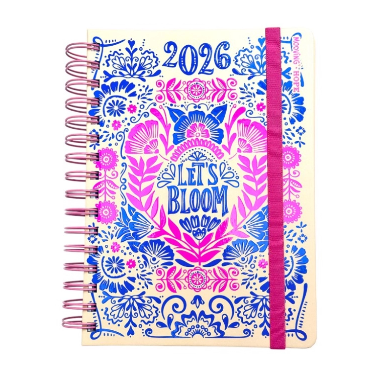 Agenda Mooving 2026 Hope Rosa con Espiral dia por pagina 15x21 Art.1405103